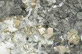 Cubic Pyrite, Sphalerite & Quartz Crystal Association - Peru #173309-2
